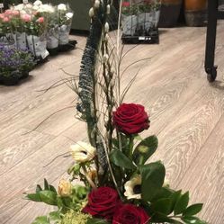 Blomster for visning i butikken